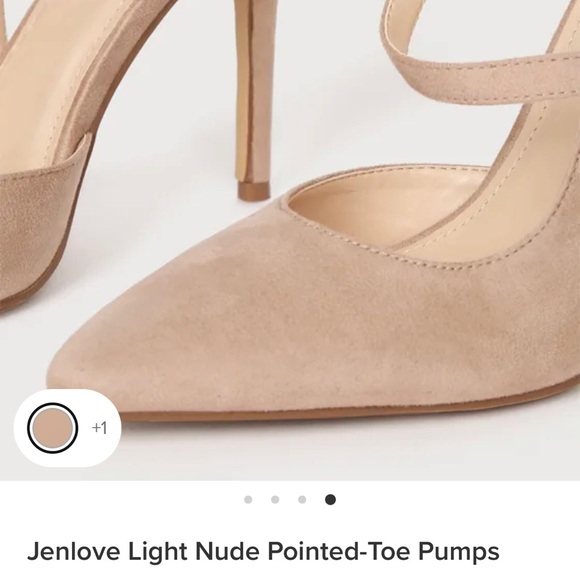 Nude Pointed Toe Pumps - Picture 4 of 4